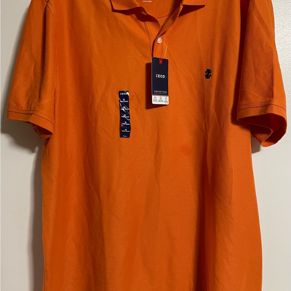 IZOD Advantage Performance Men's orange/pumpkin Polo Shirt size XL NWT